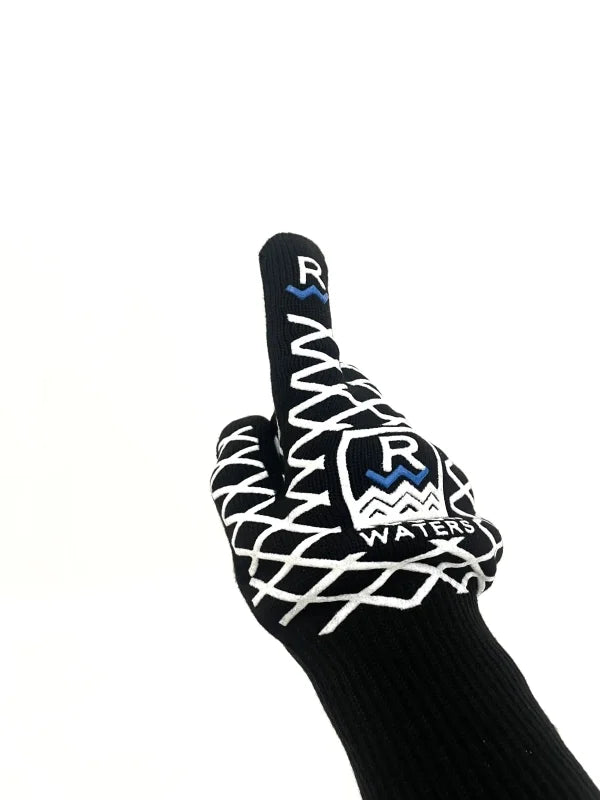 Rough Waters Fishing/BBQ Gloves (Blk/Wht)